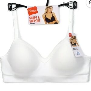 Hanes Women's White Wirefree Bra NWOT